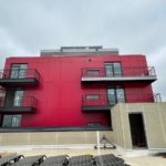 Red Reynobond Panels, at Eckington Yards, Commercial Exterior, by Christian Siding